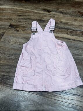 GAP Light Pink Girls' Overall Dress with Pockets